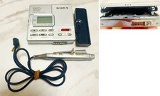 Sony MZ-R90 Portable MiniDisc Recorder MD Walkman Silver junk with accessories