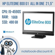 HP EliteOne 800 G1 All in One PC 21,5" Cpu i5-4590s 16gb RAM 480gb SSD Win11 Pro