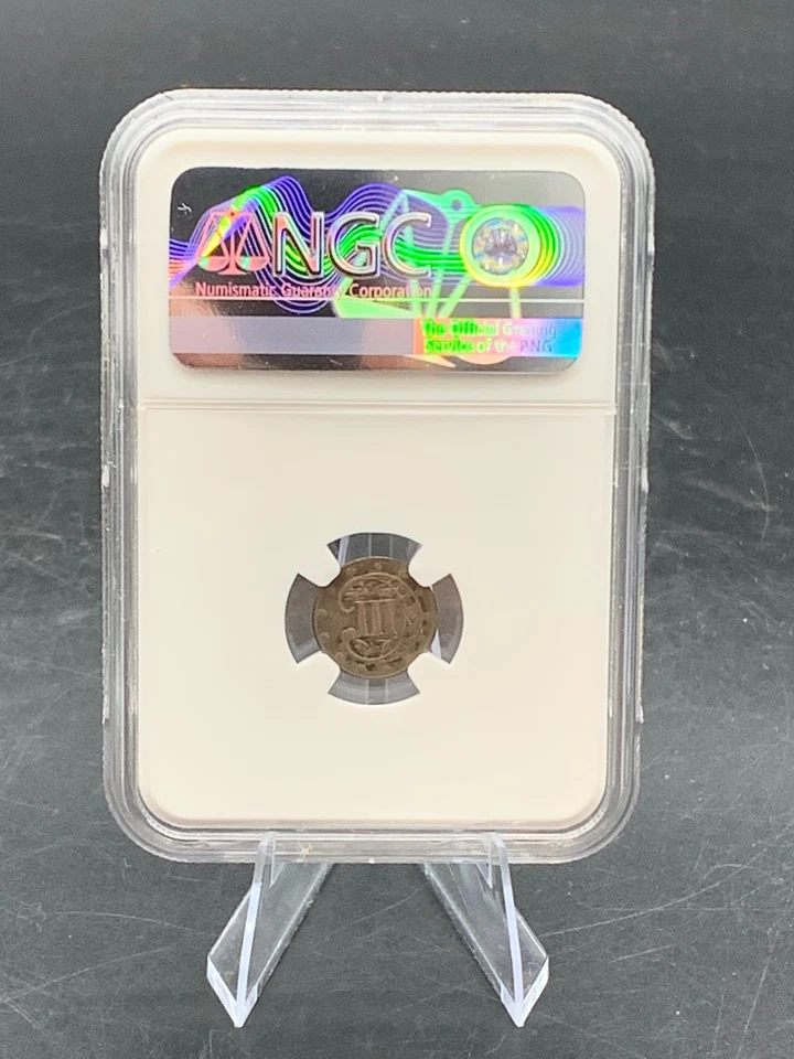 1861 Three Cent Silver Piece 3CS NGC XF DETAILS - CLEANED (C8) - Image 3 of 4