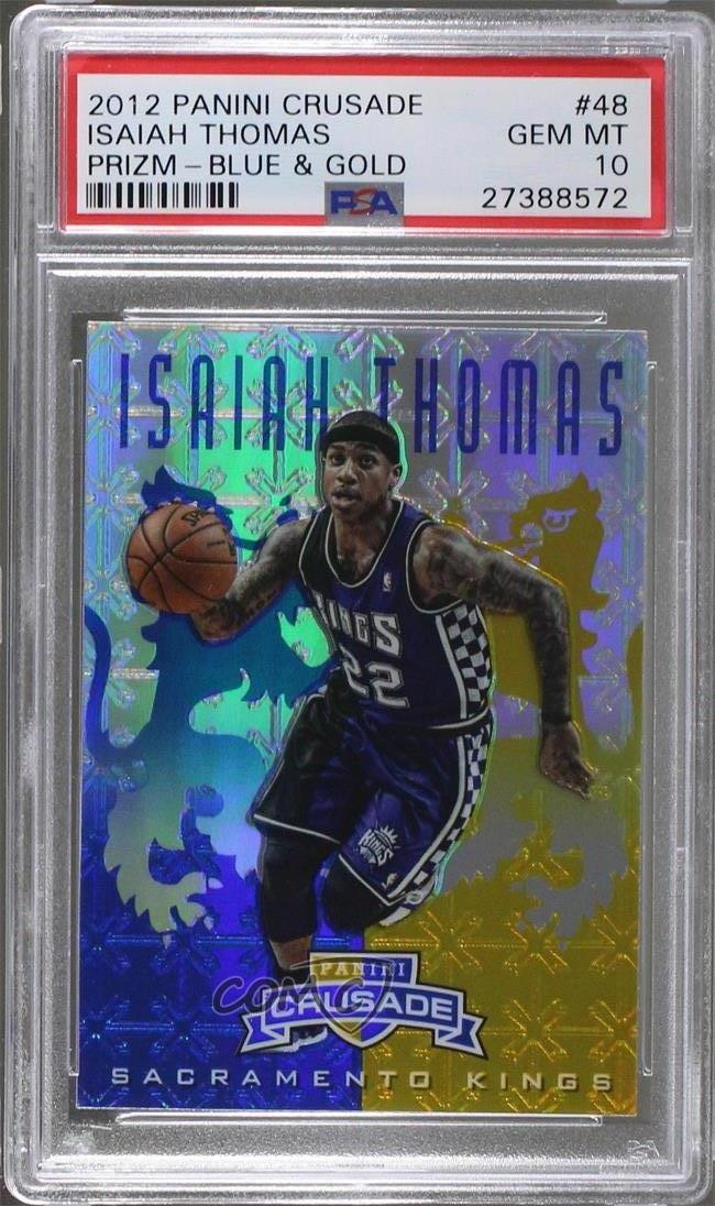2012-13 Panini Crusade Crusade Blue Isaiah Thomas #48 PSA 10 GEM MT Rookie RC