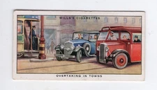 Wills NZ Safety First 1934 #06. Motor Cars Overtaking Trams