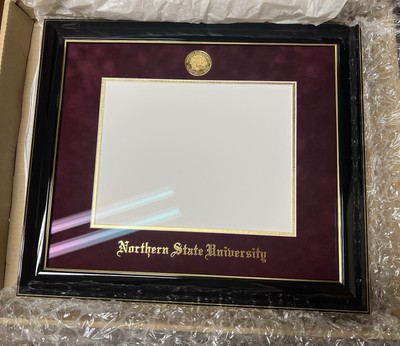 #ad Northern State University Embossed Diploma Frame Black With Gold Emblem $179.99