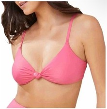 New Andie Swim The Santorini Knot Front Bikini Top AT189 Size XS Barbie Pink