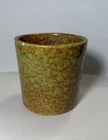 Vtg Haeger USA Planter Pot Yellow w/Brown Specks Art Pottery 3” tall x 6" Wide