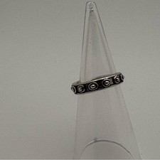   Minimalist Silver Textured Band Ring   Boho Stackable Ring  