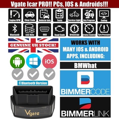 G14 Vgate Icar Pro Bluetooth OBD2 Scanner BMW F G Series 1 2 3 4 5 6 7 Series