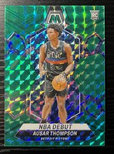 2023-24 Panini Mosaic - NBA Debut Ausar Thompson #262 Green Mosaic Prizm (RC)