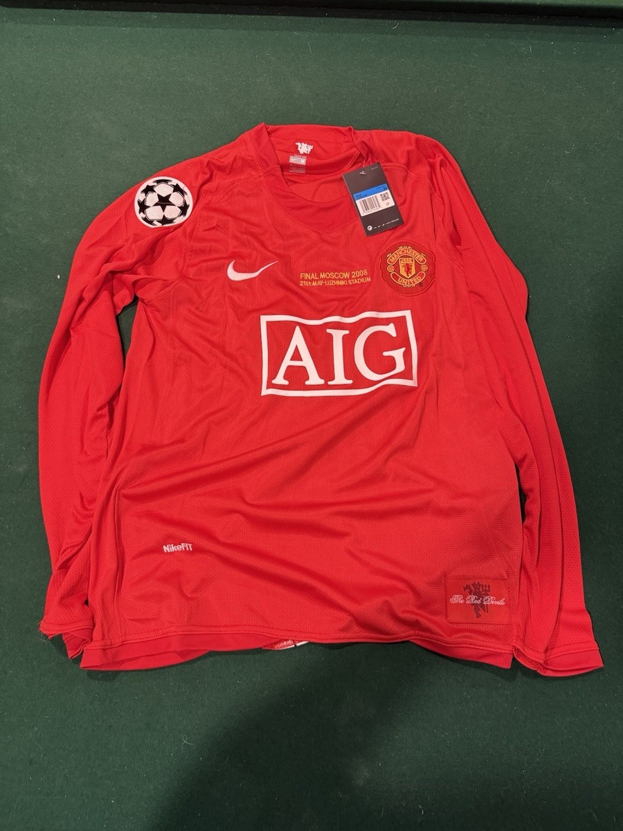 Nike Manchester United Ronaldo 07-09 LS Home Jersey - (Size M) EPL