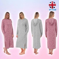 i-Smalls Damen Herz Muster Hoody lässig Langarm bequem Nachtkleid