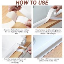 3.2M Kitchen Bathroom Sink Sealing Strip Waterproof Caulk Tape Self Adhesives — image 3