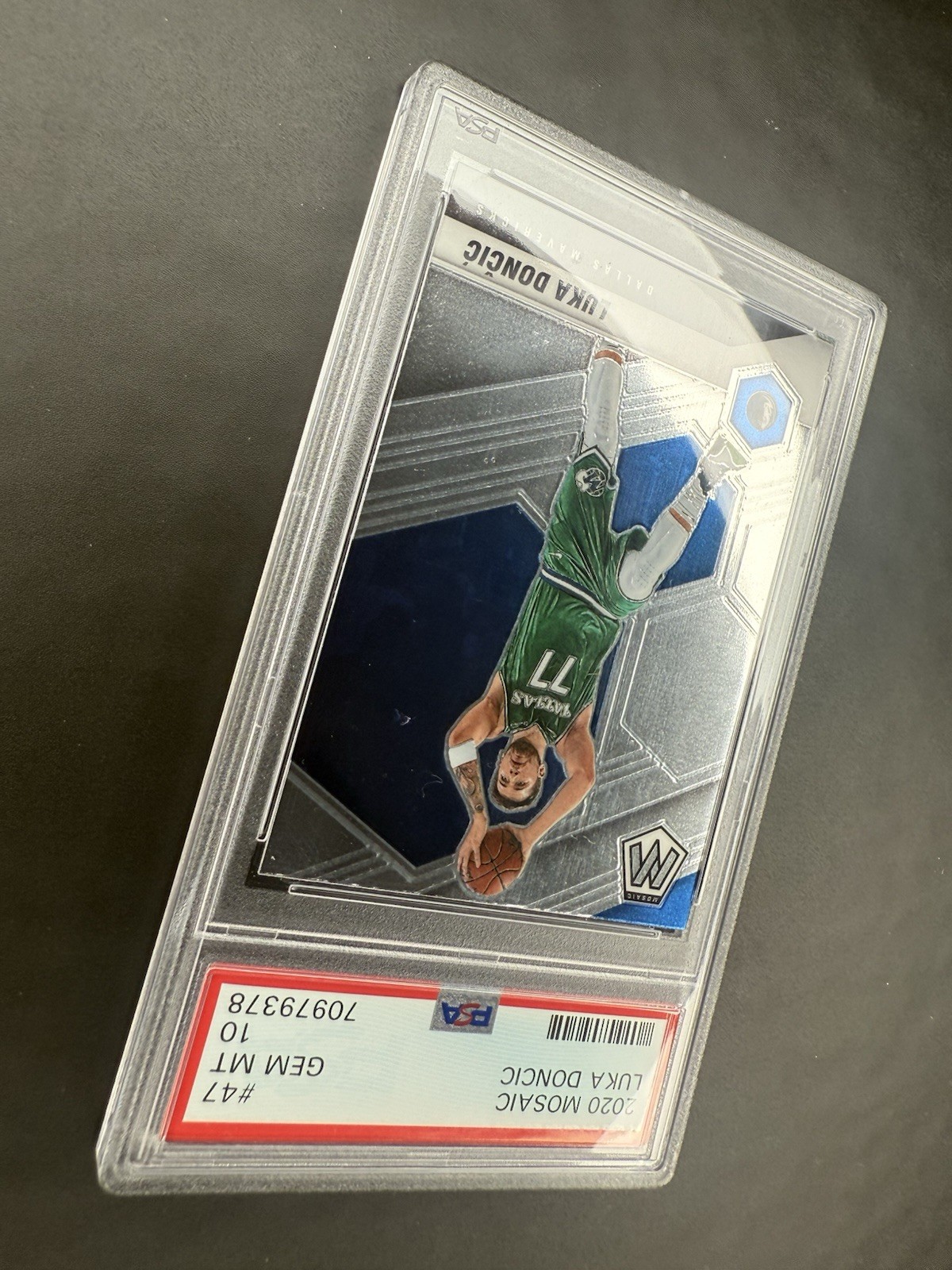 Luka Doncic 2020 Mosaic #47 PSA 10 Gem Mint Dallas Mavericks LA Lakers THRILL view 4
