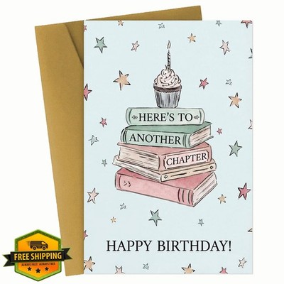 Ocresto Birthday Card for Book-Loving Friends, Wife, Daughter or Colleagues -...