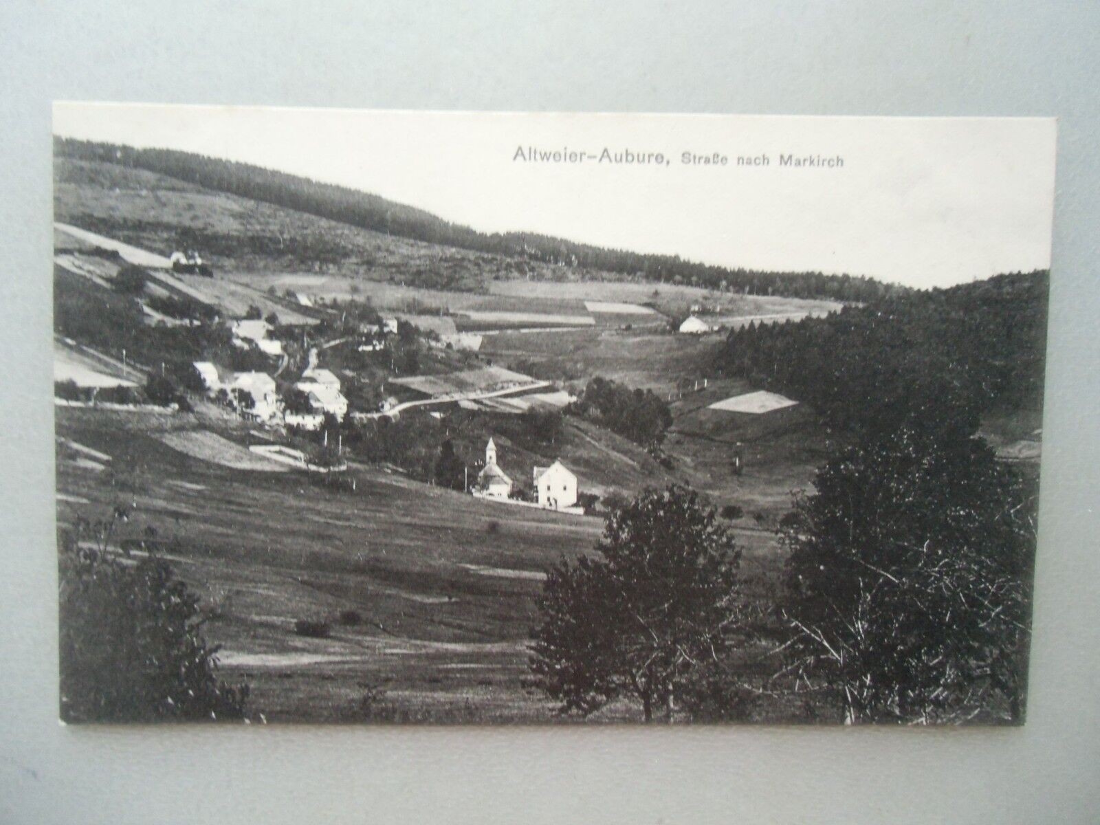 Postcard Altweier Aubure road to Markirch around 1915? Alsace