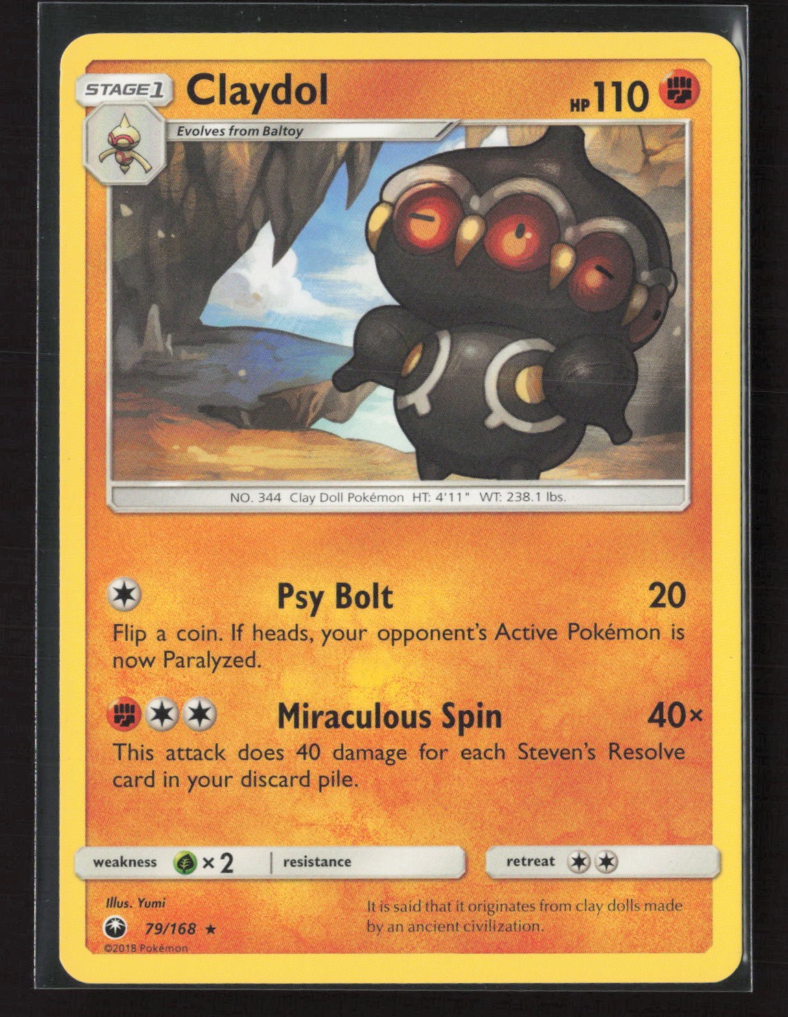 Claydol 79/168 Rare Celestial Storm Pokemon Near Mint