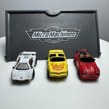 MicroMachines Galoob Lot of 3 Lamborghini Countach-Pontiac Trans am-Porche 911