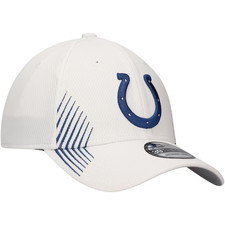 New Era MEDIUM/LARGE Indianapolis Colts Active 39THIRTY Flex Hat in White