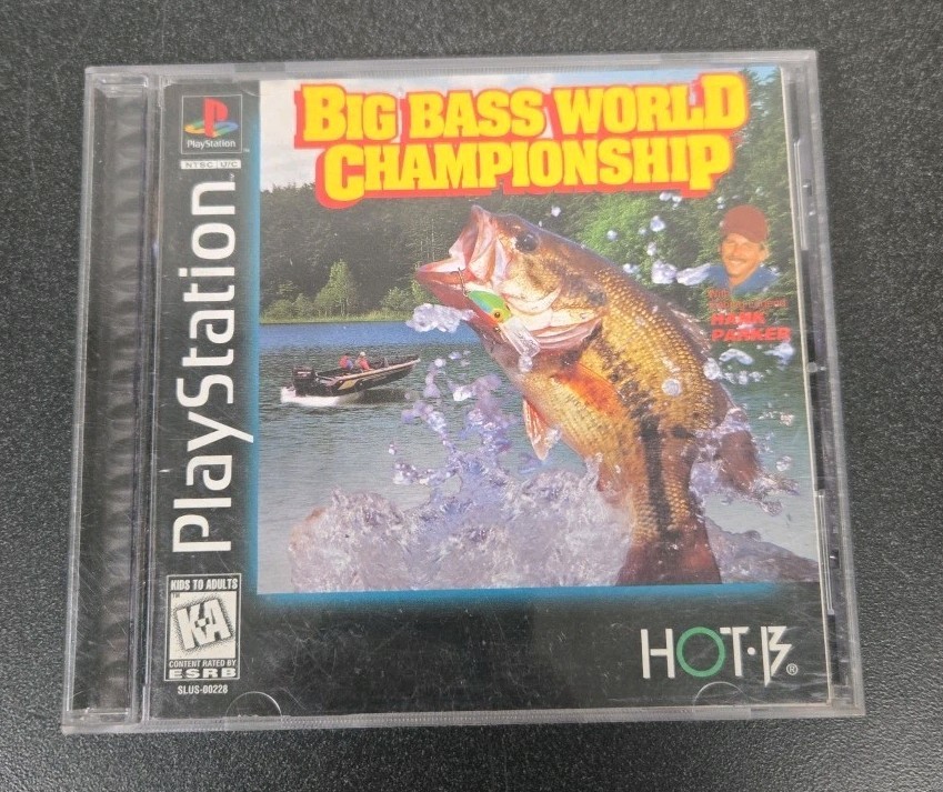 BIG BASS WORLD CHAMPIONSHIP (HOT-B) SONY PLAYSTATION ONE PS1 VIDEO GAME (TESTED)