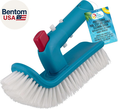 Pool Brush Head for Inground Pools, Hot Tub, Spa - Corner and Step Pool Scrubber