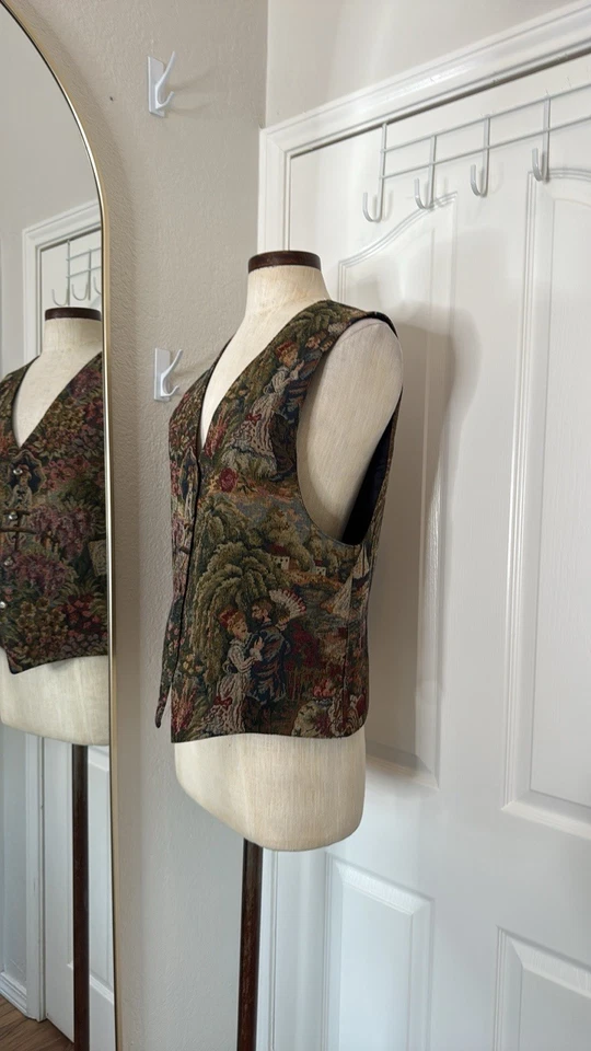 Tapiz estampado victoriano vintage mejor talla S usado años 90 vintage Foto 4 de 4