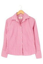 Camicia MILANOO donna rosa a quadri Gingham blusa taglia 38/M casual preppy