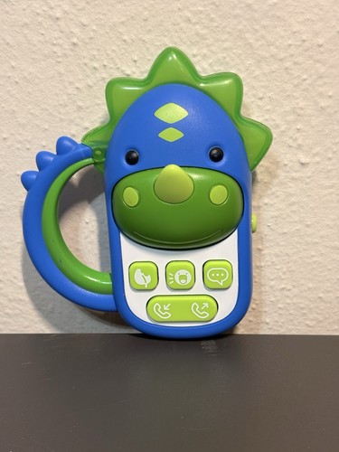 Skip Hop Zoo Dinosaur Baby Phone Toy Triceratops Lights & Sounds Tested Works