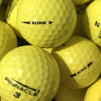 25 PINNACLE GOLFBÄLLE/LAKEBALLS BLING GELB AAA