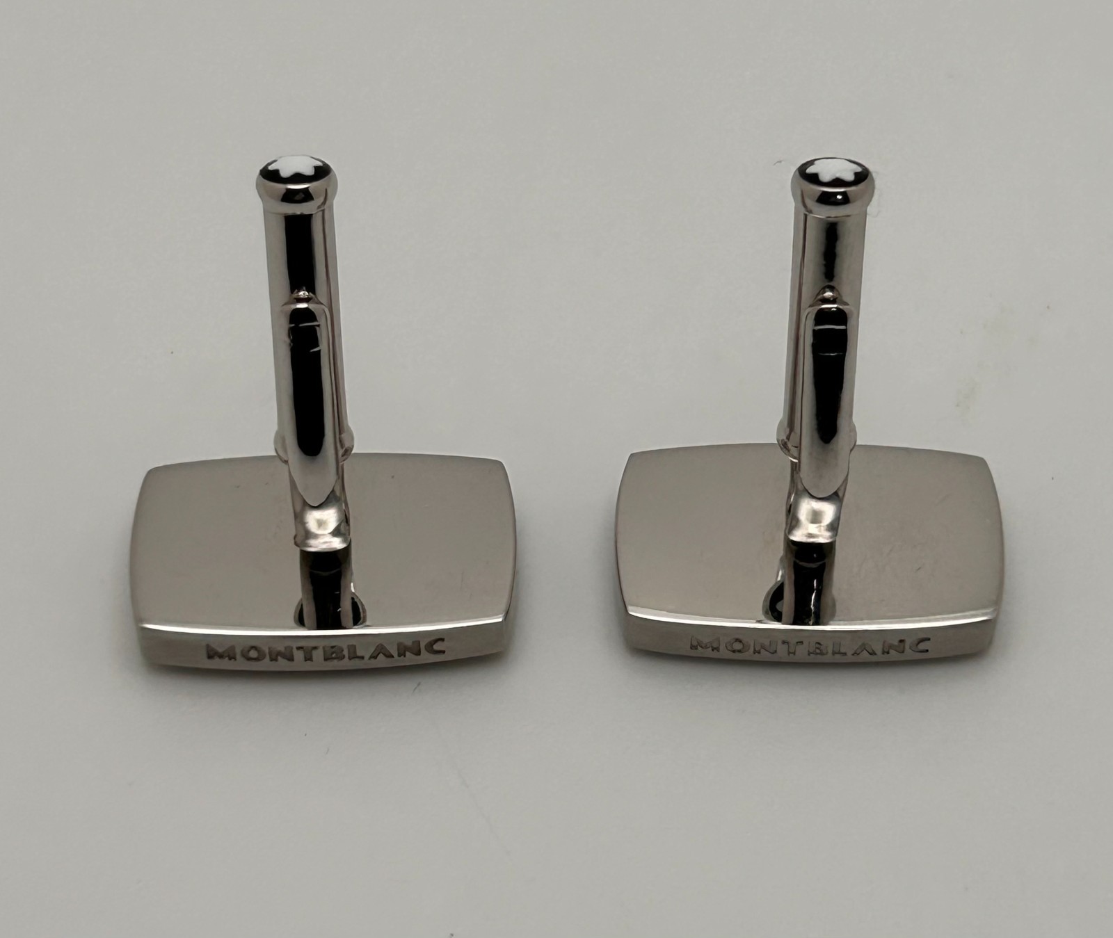 Montblanc Cufflinks Rectangular Rubber Inlay Star… - image 24