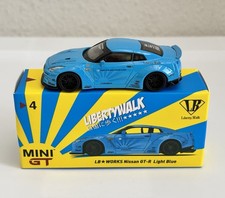 Mini GT #4 LB Works Nissan GT-R R35 Light Blue LHD Type 1 Ver 2 Duck Tail