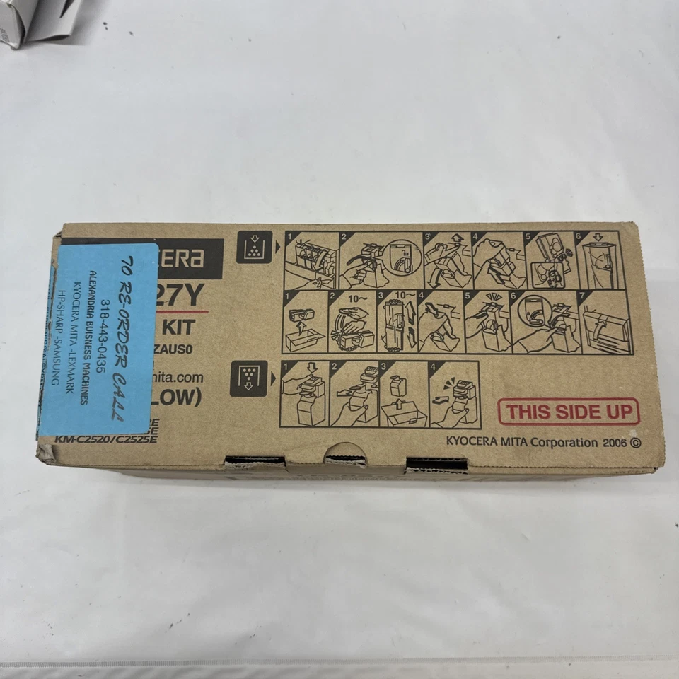 Cartucho de tóner amarillo genuino Kyocera TK-827Y KM-C4035E/KM-C2525E 1T02FZAUS0 Foto 3 de 4
