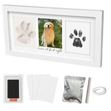 Pet Paw Print Frame Kit - Dog/Cat Impression Kit with Ink Pad Customization To