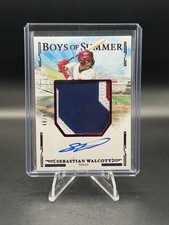 2025 Panini Boys of Summer - Sebastian Walcott JMS-SW RED auto Mem /49