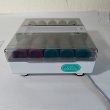 Vidal Sassoon Model VS371 10 Flocked Hot Hair Hairsetter Rollers Travel Portable