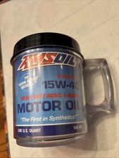 Vintage Amsoil 15 W 40 Motor Oil Advertising Coffee Cup