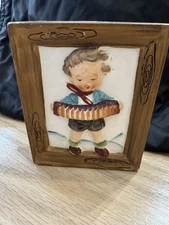 Lipper & Mann Boy With Accordion Wall Pocket 5 Inches