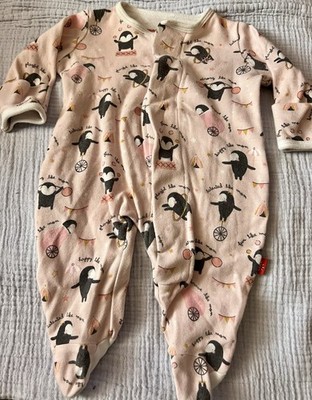 Magnetic Me 5-8 Lb Newborn Sleeper Romper bodysuit Penguin  like mom  Org Cotton