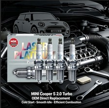4x Genuine NGK SILZKGR8B8S Laser Iridium OEM Spark Plugs – For MINI Cooper S 2.0