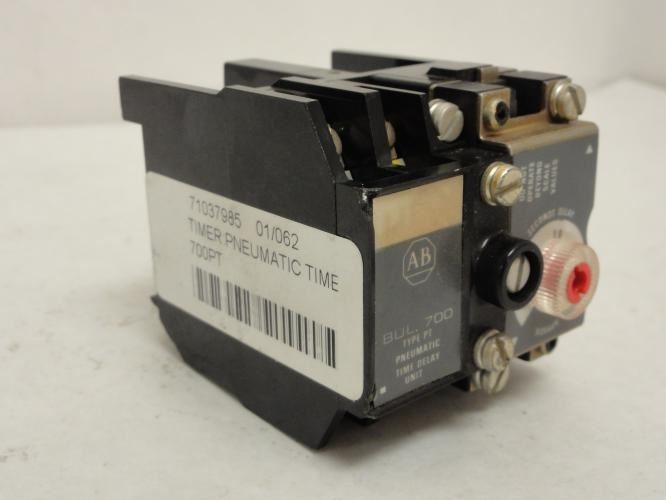 201106 Parts Only; Allen-Bradley 700-PT Pnuematic Time Delay Unit; 10A; Ser: A