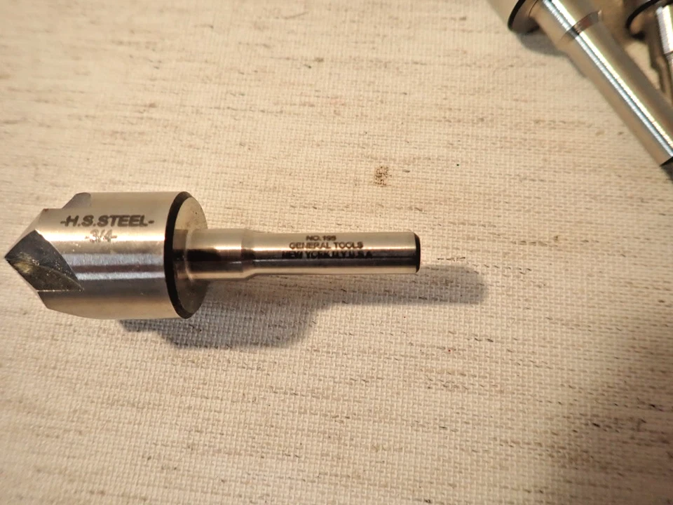General Tools Set of 3#195 High Speed Steel 3/4";5/8";1/2" Countersink Drill USA - Image 4 of 4