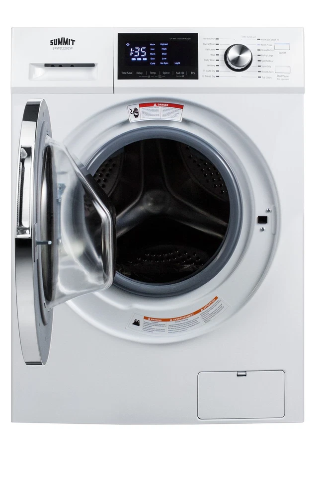 Summit SPWD2202 White 24"W 2.7 Cu. Ft. Front Loading Washer/Dryer Combo - Image 2 of 4
