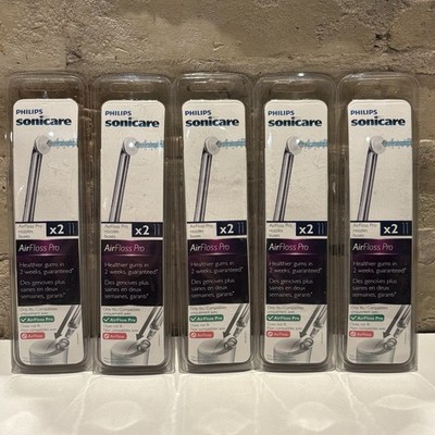 NEW 5 pk Philips Sonicare AirFloss Ultra  Tip Attachment Head pack of 2