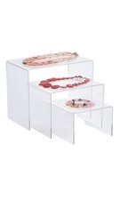 SSWBasics Rectangular Nesting Clear Acrylic Display - 6”, 8”, 10” Wide - Set
