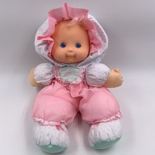 Vintage Puffalump Kids 13" Plush Fisher Price Stuffed Baby Doll Pink Merri 90  s