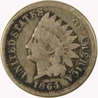 1864 Indian Head Copper-Nickel Cent G Good Penny 1c Coin SKU:CP1070