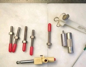 Stryker Bone Graft Sizing Guage 9mm & Weck surgical device & Tipped spindles