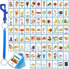 81 Pcs Autism Communication Cards Nonverbal Board Blue
