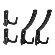 Aluminum Alloy Triple and Double Prong Hooks for Bathroom Wardrobe