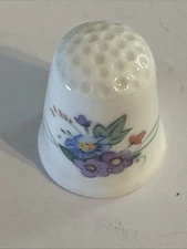 Flower Flowers Thimble Vintage Souvenir Collectible