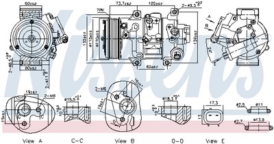 NISSENS 891069 Kompressor, Klimaanlage für PONTIAC,TOYOTA