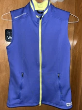 ZERO RESTRICTIONS THREE DORIE WOMENS FULL ZIP VEST SMALL PURPLE (B57)