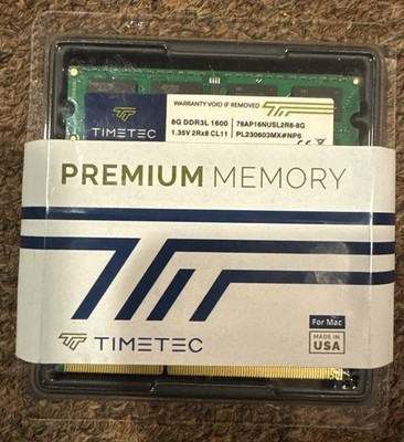Timetec 16GB Kit 2 of 8GB DDR3L / DDR3 1600MHz (DDR3L-1600) PC3L-12800 CL11 NEW